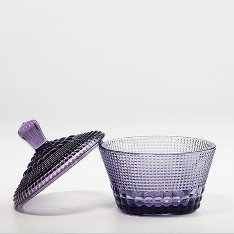 Stained Glass Candy Jar European Retro Storage Jar with Lid Storage Jar Household Storage Box Home Decoration Accessories