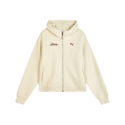 Retro Tape Fz Brand Logo Loose Sports Zip Hoodie Women Jackets 636317-87