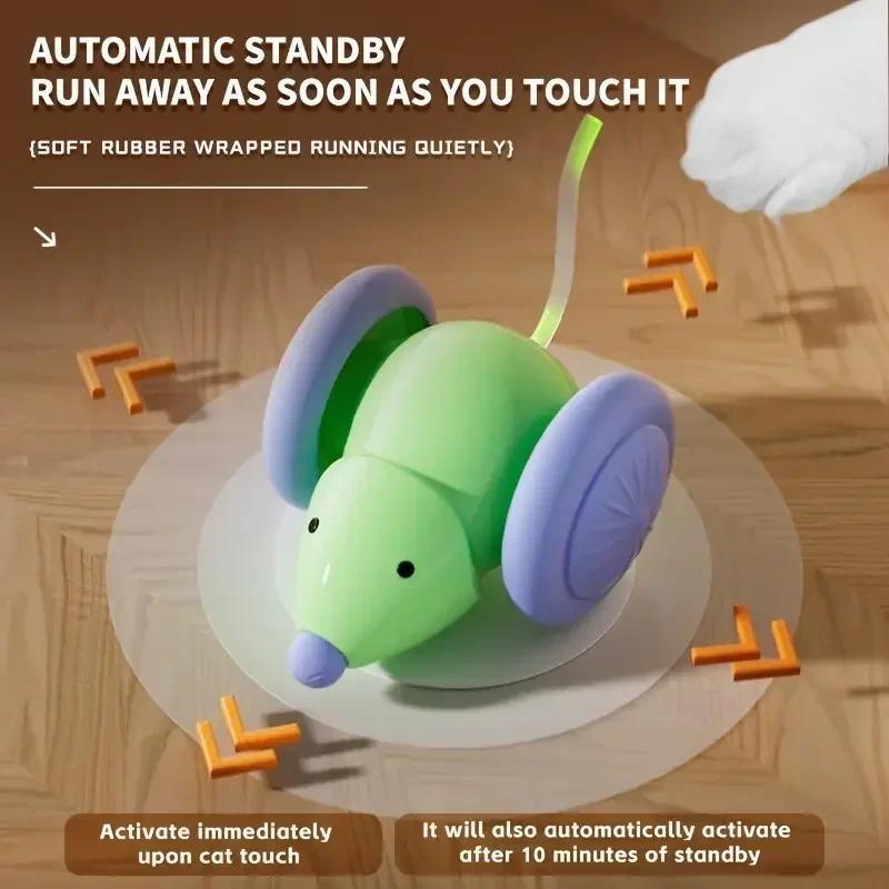 Pet Toys Interactive Cat Toy Electric Mouse Car - Automatic Teaser with Intelligent Obstacle Avoidance Pet Products Smart Toy Ball Puppy Kitten Gift