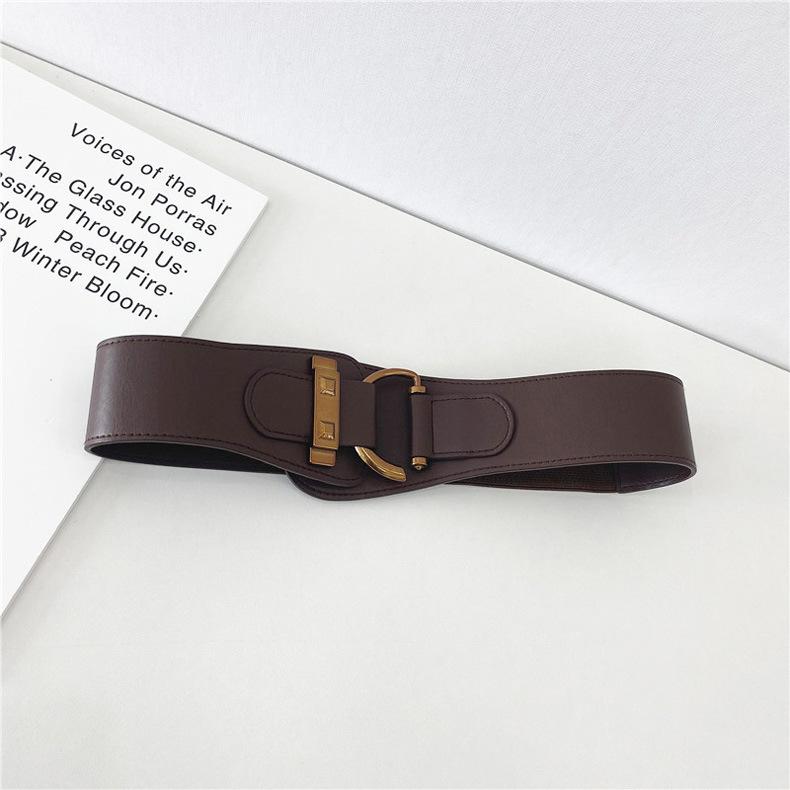 

Women s Wide Elastic Waist Belt For Dress Fashion Waistband Corset Belt Outwear Decor Sweater Shirt Waist Trainer Accessories 80cm коричневый