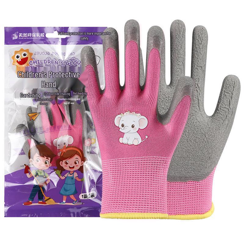Kids' Non-Slip Breathable Gloves for Beachcombing, Crab Catching, Gardening, and Protection.