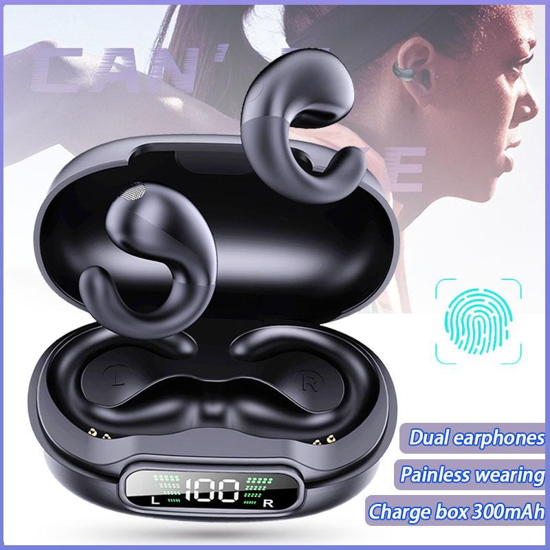 

Наушники-клипсы TWS Bluetooth 5.3 Беспроводные спортивные наушники Hi-Fi стерео наушники с шумоподавлением Светодиодный цифровой дисплей с HD-микрофоном