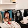 1pc Actor A-Aubrey P-Plaza Pillow Case Fashion Square Pillowcase Bedroom Sofa Room Ins Decoration Leisure