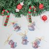 10Pcs Christmas Decoration Pendant 2D Acrylic Christmas Snowman Christmas Tree Pendant for Home Decor Navidad New Year Gifts