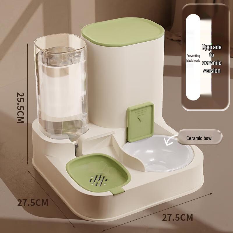 JINGRUIXIANG 2-in-1 Automatic Pet Food & Water Dispenser