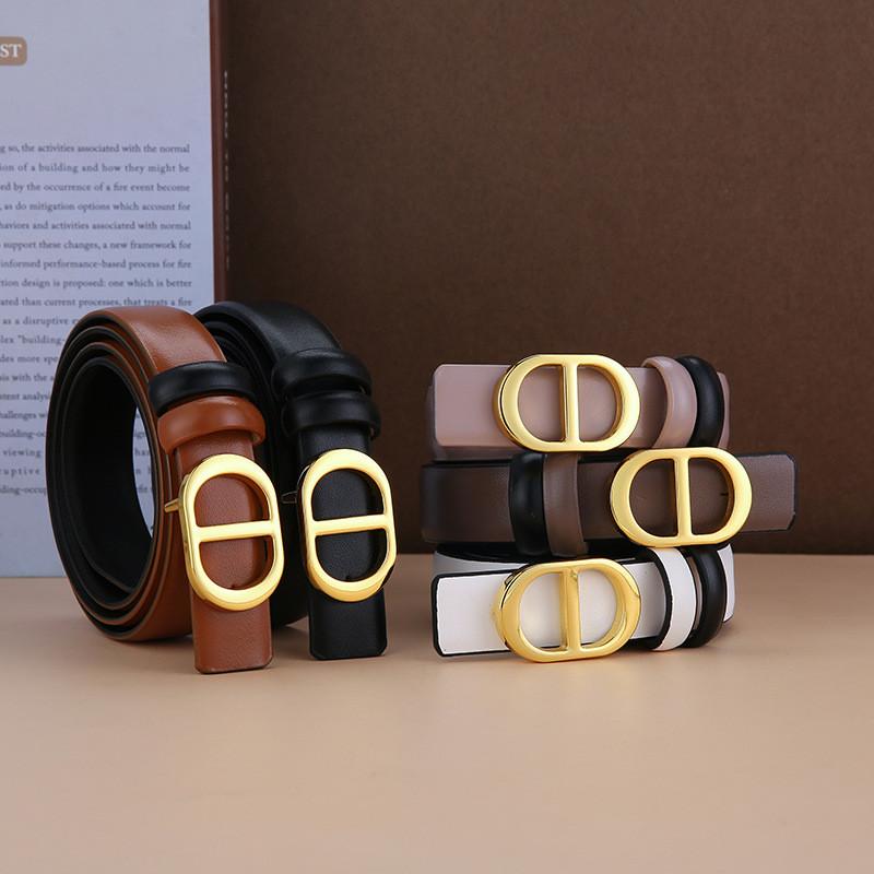 Genuine Leather Doublesided Belt For Women With Alloy Buckle For Casual And Office Wear