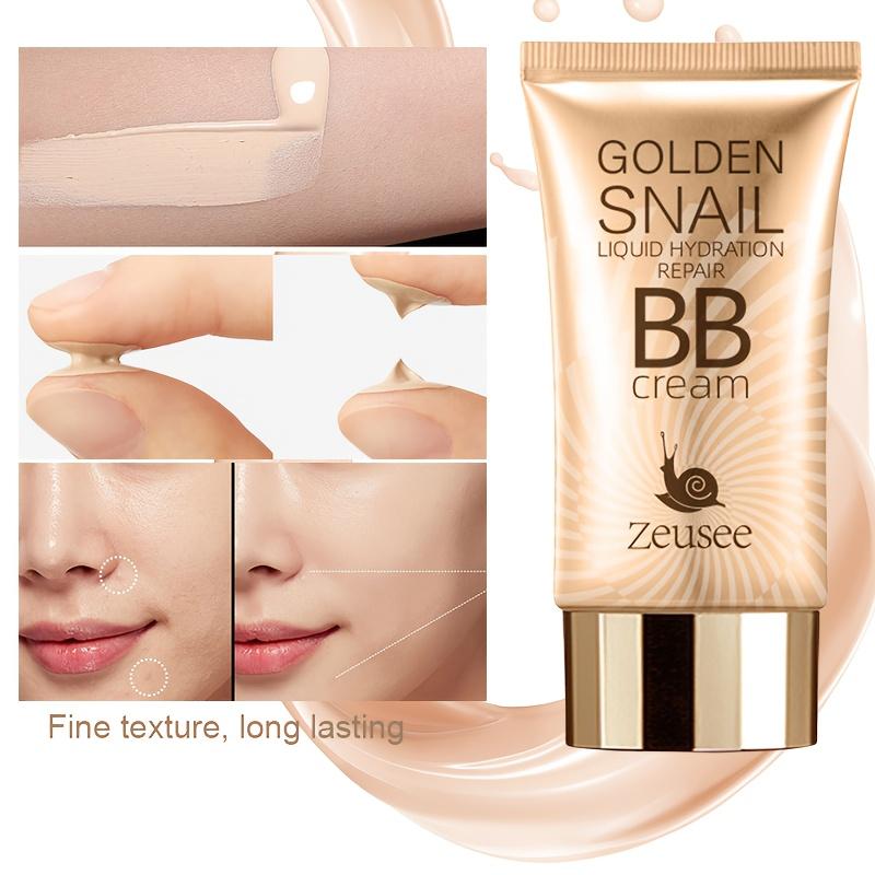 Golden Snail BB Cream Moisturizing Foundation Primer Full Coverage Concealer Matte Finish Pore-Hiding & Blemish Covering BB Cream Foundation