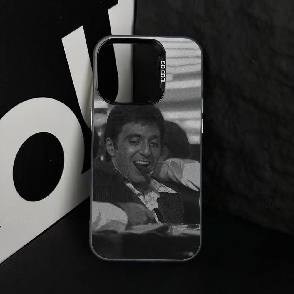 S-Scarface T-Tony Phone Case For iPhone 17,16,15,14,13,12,11 Plus,Pro Max,XS,Colorful Silver Black Cover