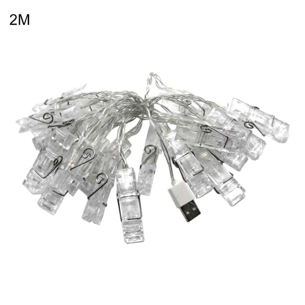 

Красота Декор Светодиодный фотоклип Домашний светильник Лампа 1/2/3/4 м Настенный садовый подвесной светильник 2M теплый белый