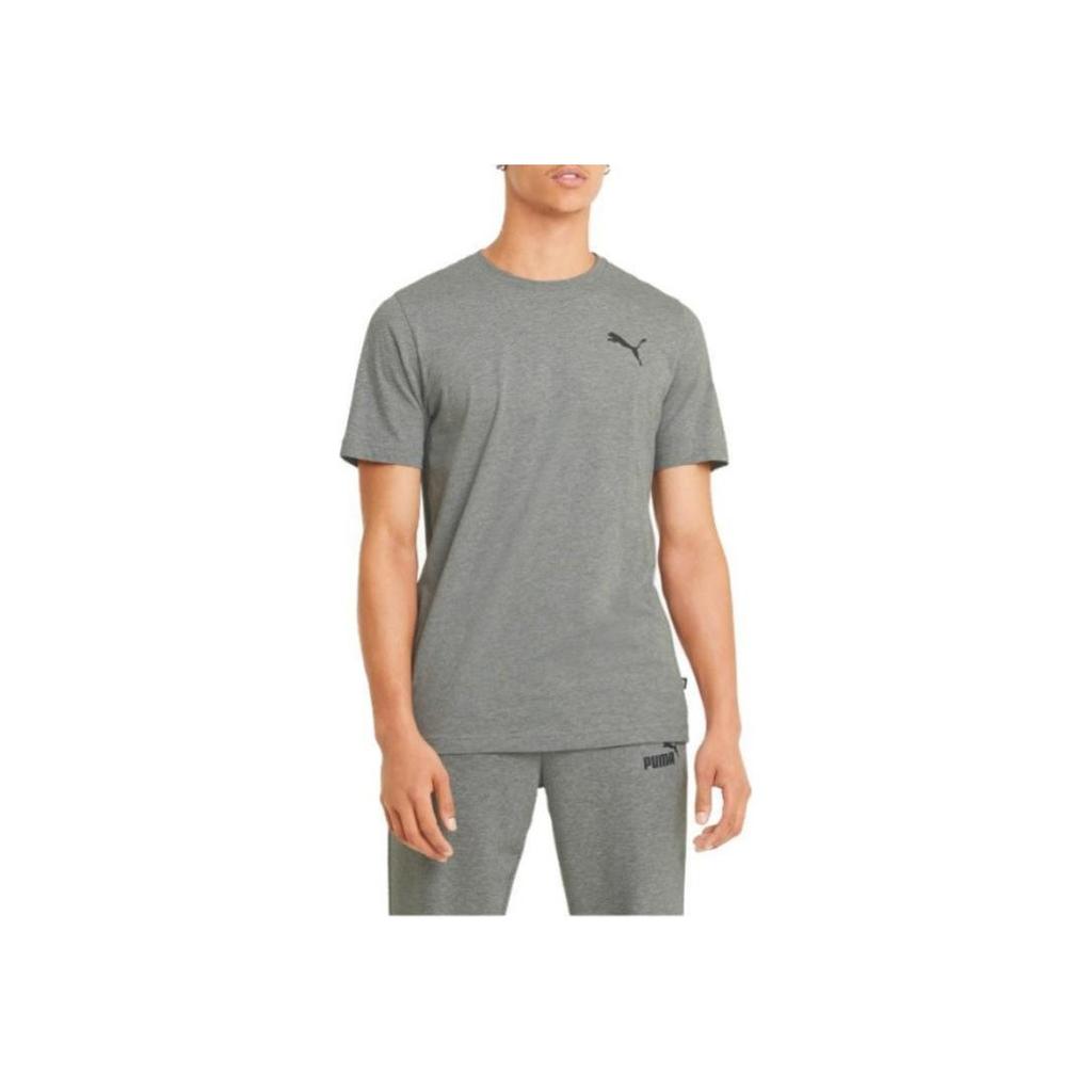 Puma Essential Small Logo Tee Men Tops Medium-Grey-Heather 586668-53