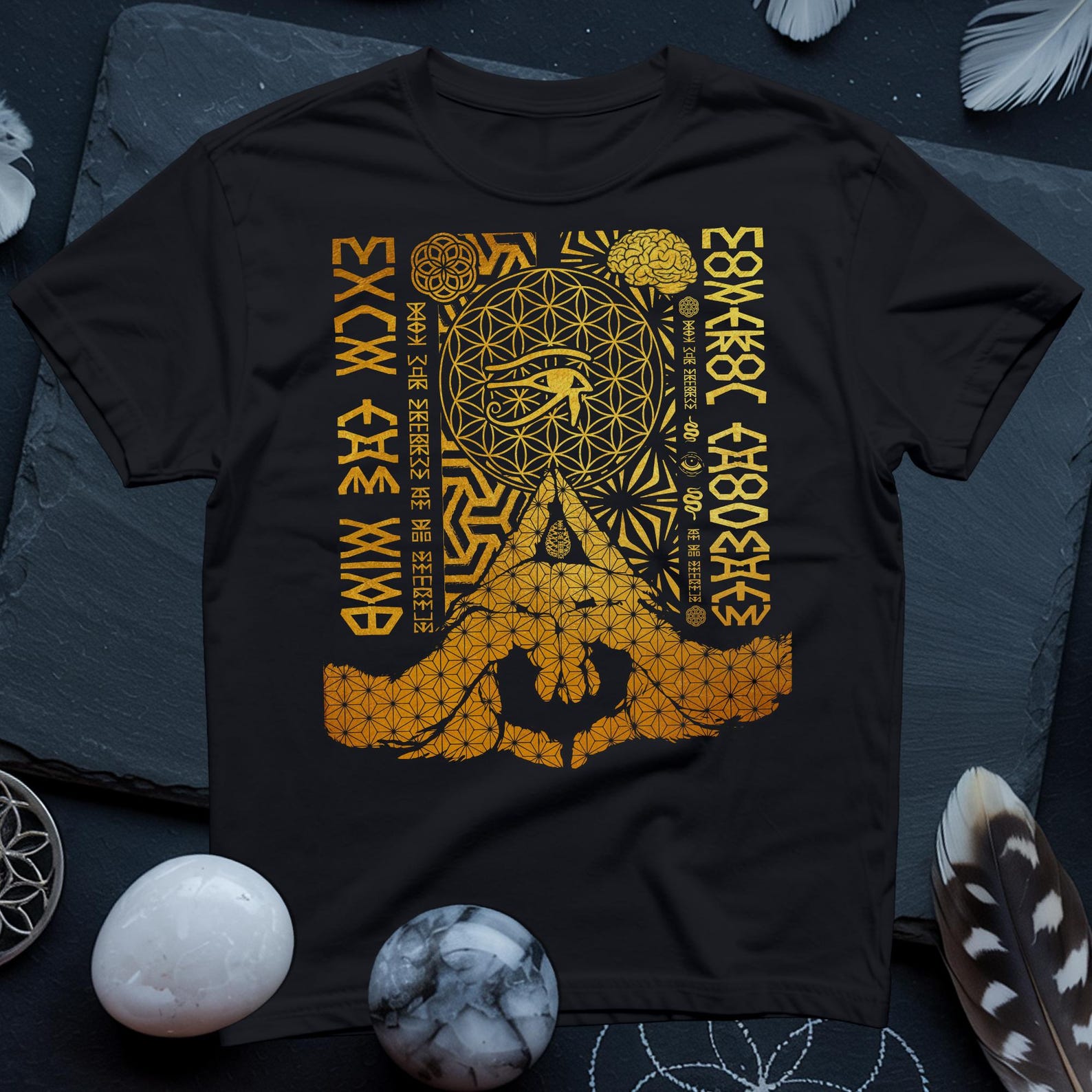Kalesvara Mudra T-Shirt | Spiritual Yoga Design 4XL