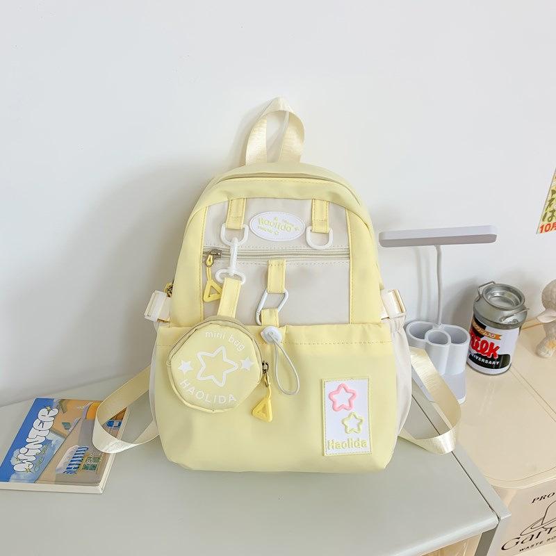 Cute girl schoolbag small fresh junior high school high school student size backpack high value student small backpack