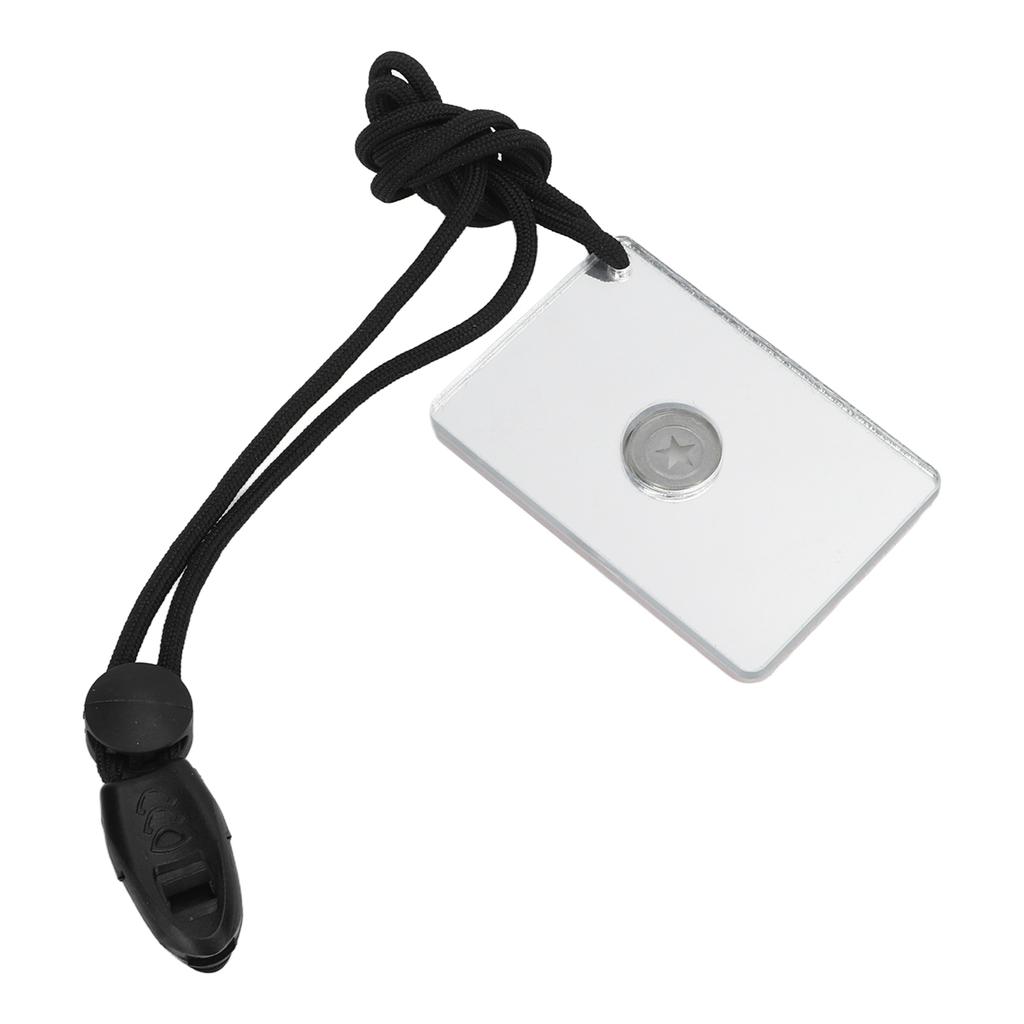 Outdoor Signal Mirror Floatable Survival Signal Mirror Reflective Function Explorer Tool with Lanyard for Outdoor