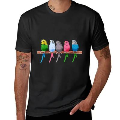 Lustiger Wellensittich Haustier Vogel Wellensittich Grafik Wellensittich Geschenk T-Shirt ästhetische Kleidung süße Oberteile Herren T-Shirts 2025 neues Modell