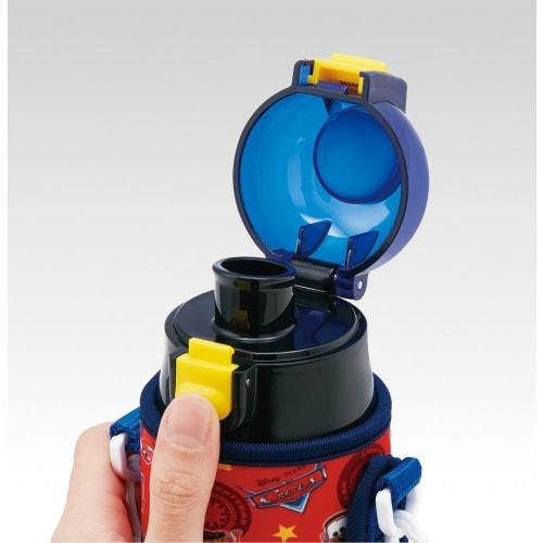 Skater Direct Drinking Stainless Steel Water Bottle, 470ml, with Bottle Cover, Cars 17 Disney, KSDC4