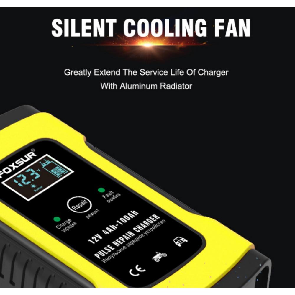 12v 5a Motorcycle Car Pulse Repair Battery Charger With Lcd Display Battery Fully Intelligent Universal Repairable Lead Acid Charger