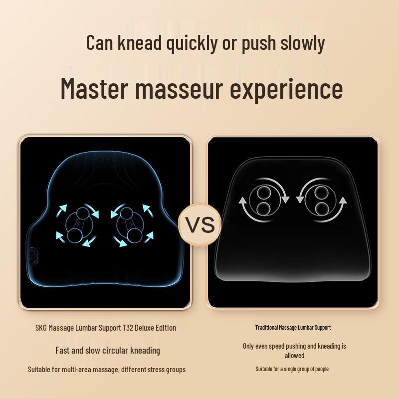 SKG T3-II Portable Lumbar & Back Massage Cushion