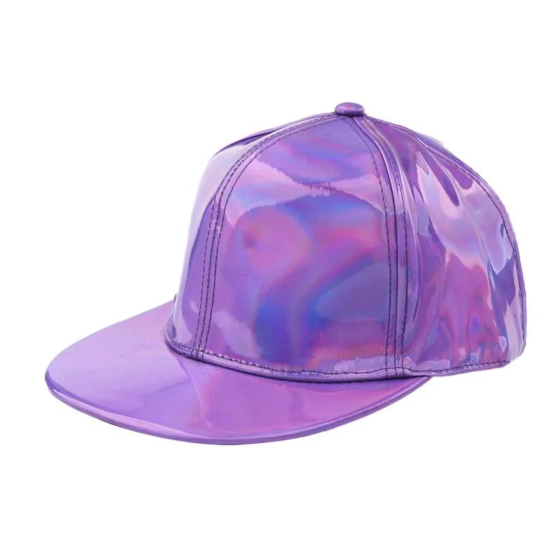 YIRAN Dayang hat Nieuwe Mode Unisex Kunstleer Baseballpet Mannen Hip Hop Verstelbare Strapback Vizierpetten Buiten Regenboog Reflecterend Papa Pet