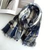 Silk  ModaL  Scarf  For Women 130*180 Plaid Shawl  latest turban for women head wrap scarf hijab scarf women turban