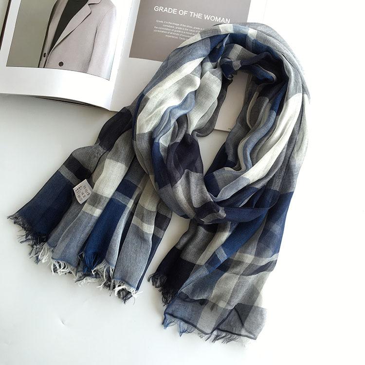 Silk  ModaL  Scarf  For Women 130*180 Plaid Shawl  latest turban for women head wrap scarf hijab scarf women turban