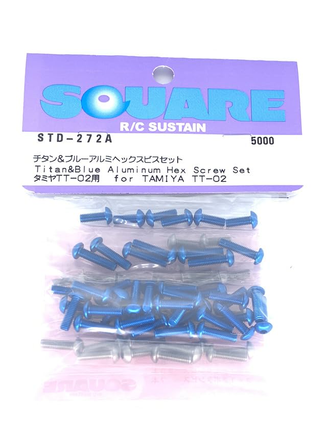 Tamiya TT-02 Titanium & Blue Hex Screw Set STD-272A