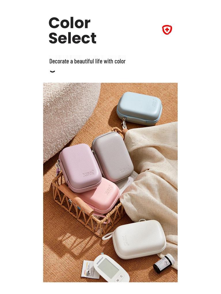 Portable Sugar Meter Storage Pouch for Roche, Sannuo, Yuyue, and Ou Blood Glucose Meters