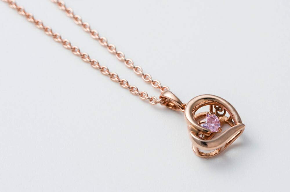 [Dancing stone] Heart Stone Silver Top Set SETS-8701 Pink Gold