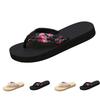Summer Women's Beach Fashionable Outdoor Flower Flip Flops