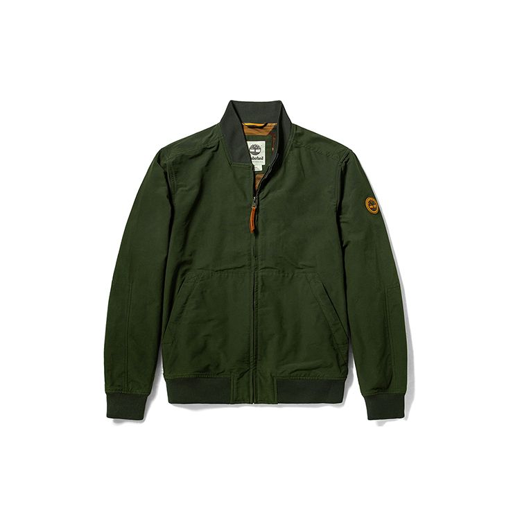 Timberland Men s Water-Resistant Bomber Jacket Olive Green A2CZE-U31 M