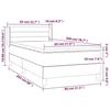 3130985 vidaXL Lit à sommier tapissier et matelas Gris clair 80x200 cm Velours