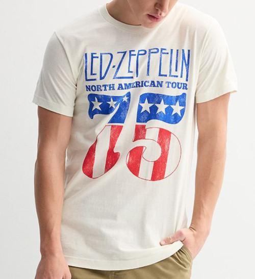 Led Zeppelin North American  75 Tour Tee New S