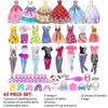 63Pcs Barbie Doll Clothes Set Accessories Clothes Shoes Handbags Accessories Set