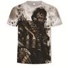 New Skull 3D Digital Printed Casual Men's Short Sleeved T-shirt