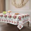 Pastoral Pink Flower Cloth Round Table Cloth, Vintage Lace + Floral Pattern, Household Table Cloth, Restaurant Decoration