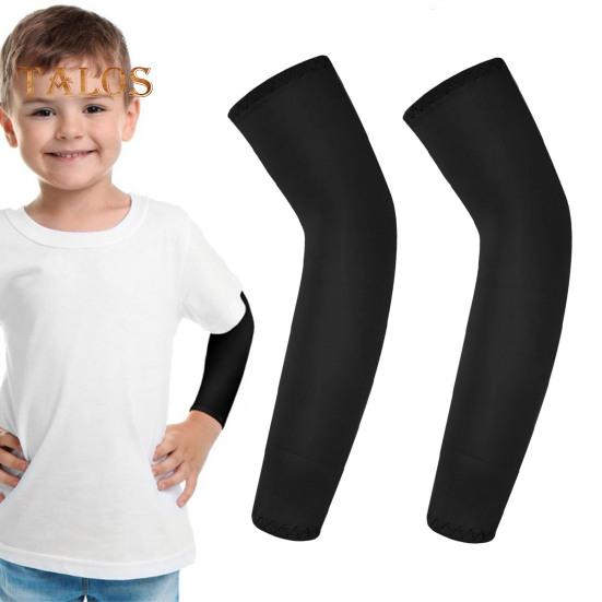 Arm Sleeves for Kids UV Sun Protection Cooling Compression Sleeves for Boys Girls Summer Thin Arm Cover for Running Cycling Outdoor Sports