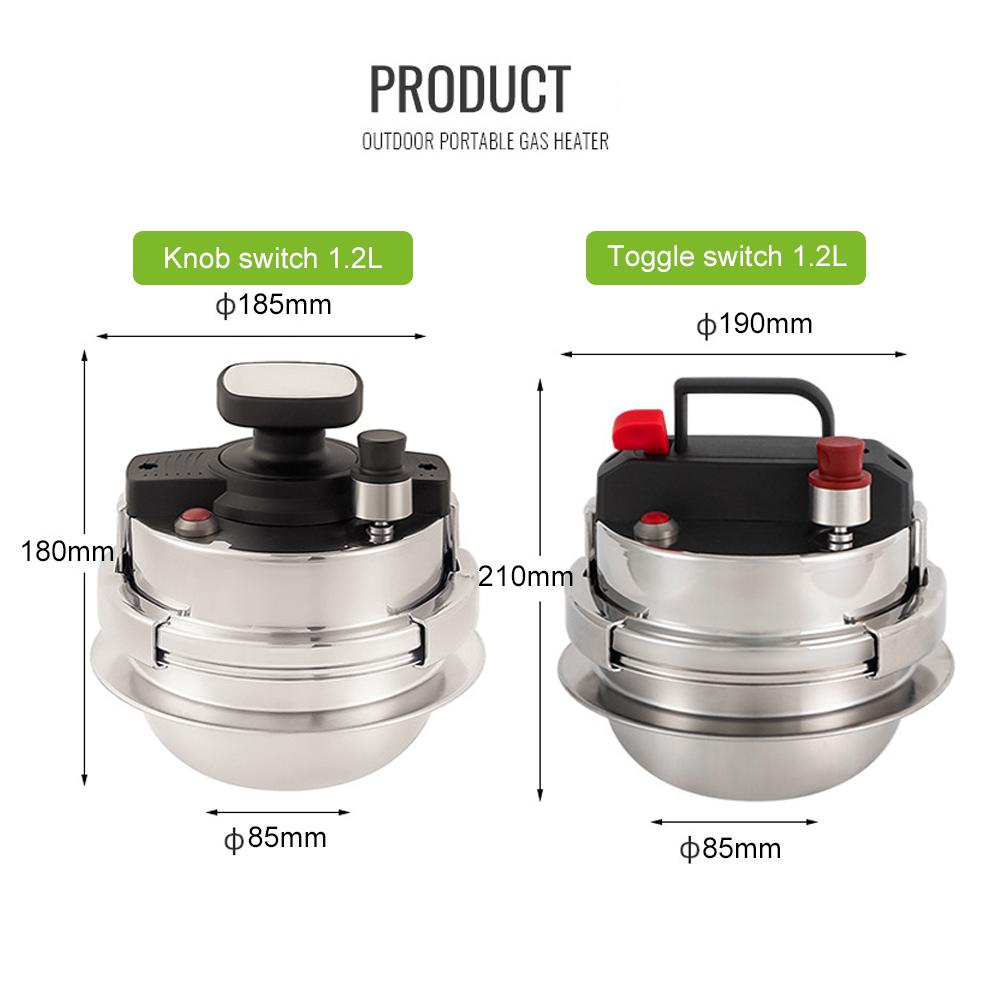 Venkovní přenosný tlakový hrnec 1,2 l Samořídící tlakový hrnec pro kempingové vozidlo Kuchyňské nádobí
