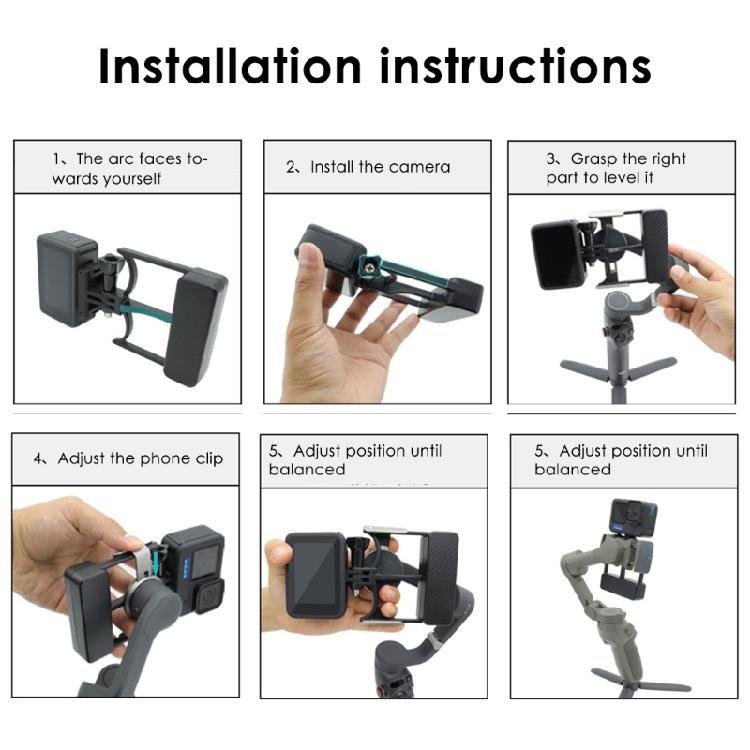 Ręczny Stabilizator Gimbal Płyta Montażowa Adapter z Śrubą Kciukową dla OM 3 4 5 6