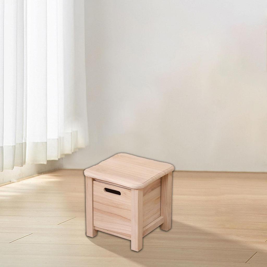 Wooden Storage Stool Decor Household Small Stool for Apartment Office Indoor