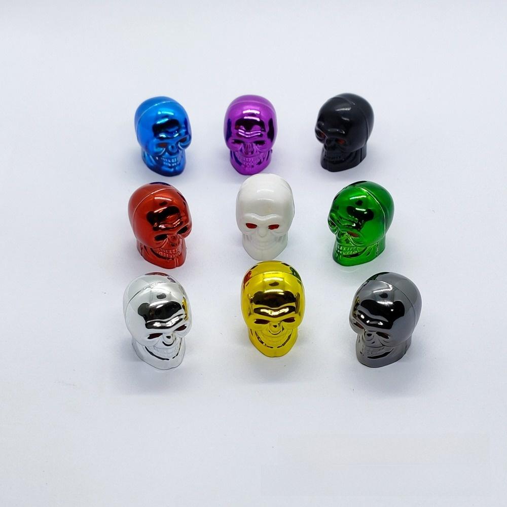 1Pc Antirust Copper Core Bike Tires Valve Caps Skull Style Tire Valve Cap Valve Stem Cap  Motorcycle