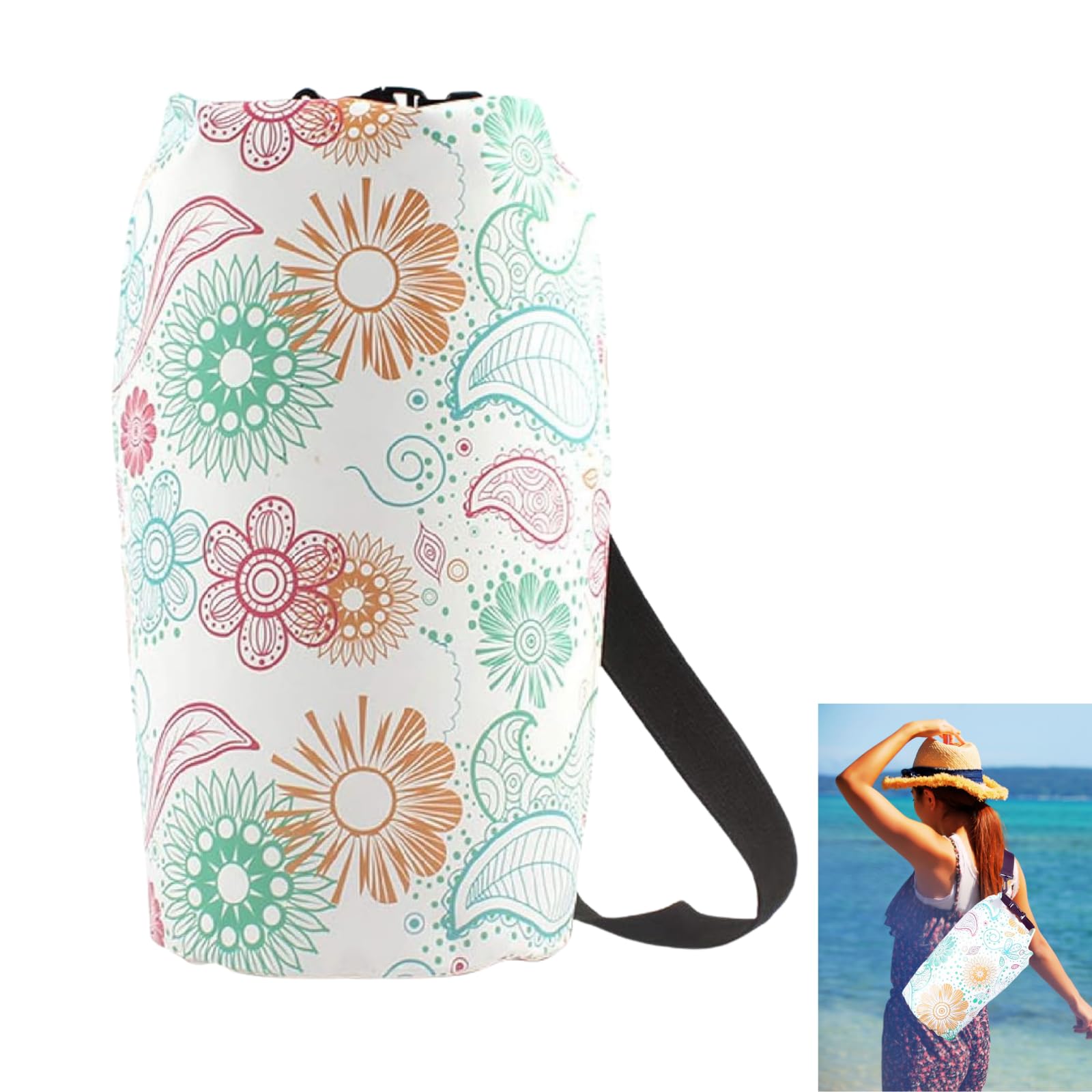 

HAPPY SUGAR Waterproof Hawaiian Waterproof Bag Dry Marine Bag Pool Beach Messenger Fully Waterproof (Type A)