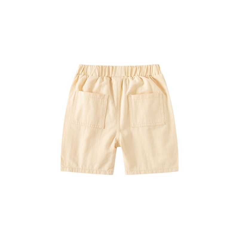 Boys' Shorts Cropped Pants Children's Summer Clothing Thin Children Bermuda Shorts Kids Mid Waist Pure Color Rubber Pants