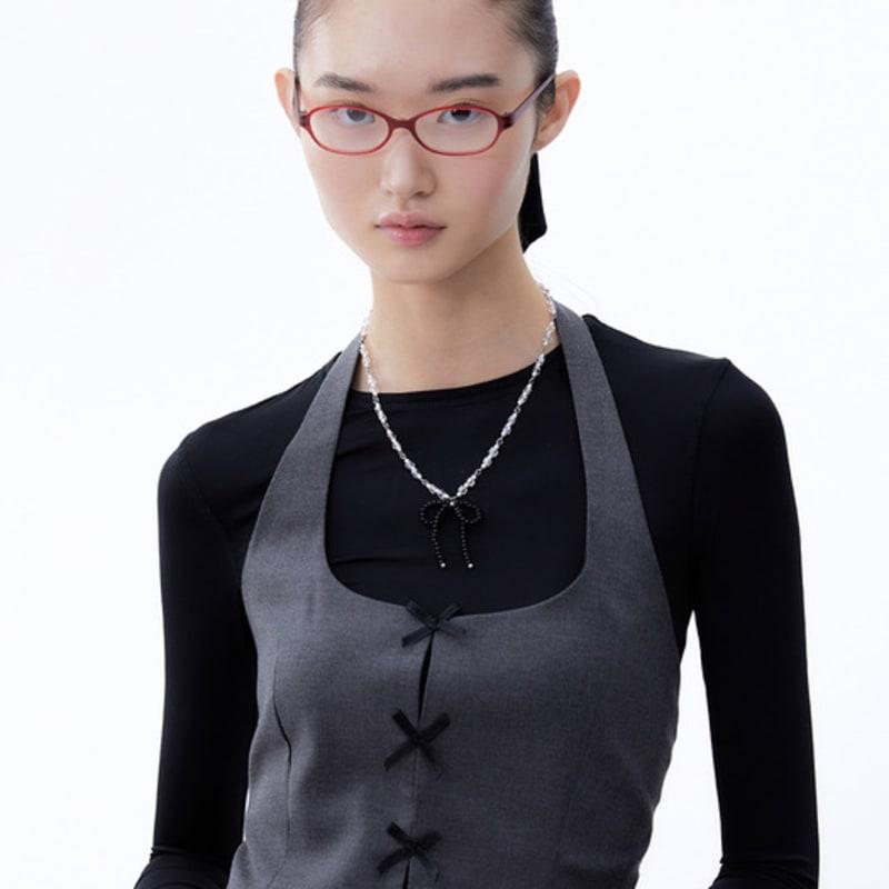 Eireve MIX BEADS BOW NECKLACE (B)