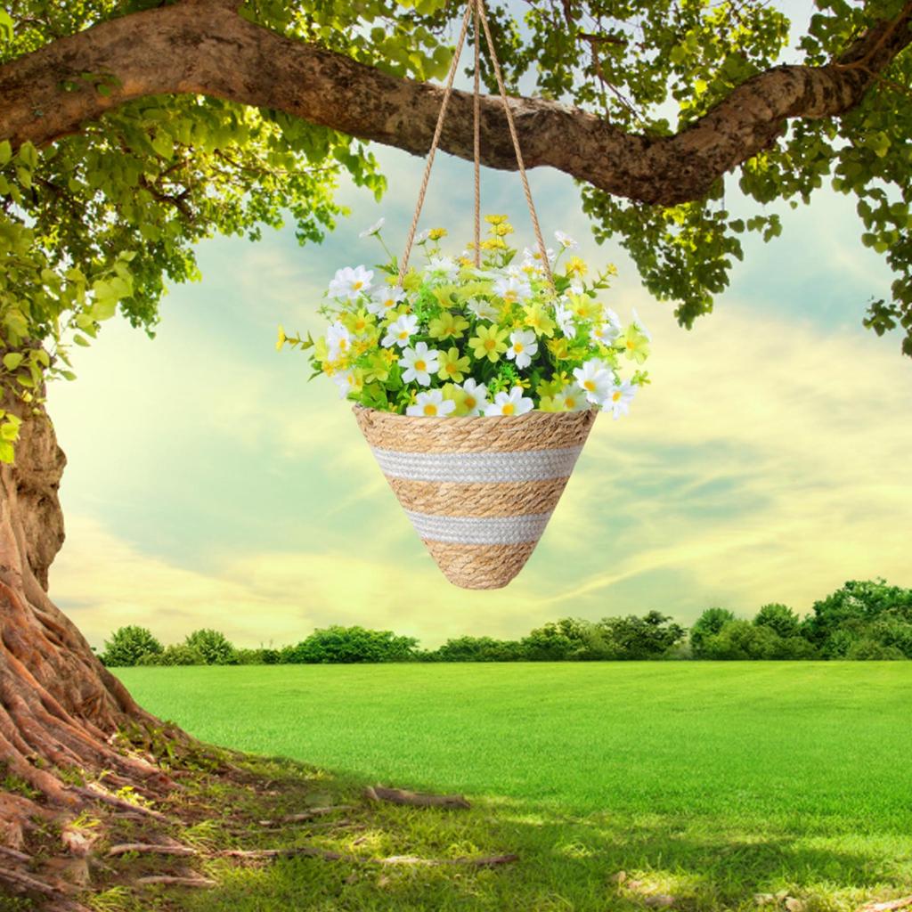 Simulated Flower Basket Decoration Flower Basket Spring Simulated Flower Decoration