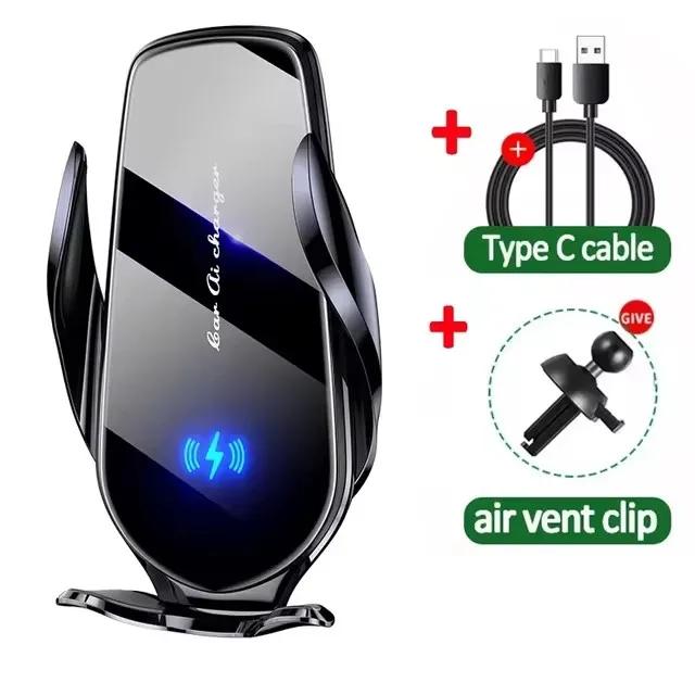 

50 Вт Автомобильная беспроводная зарядка Автоматическая беспроводная зарядная подставка для iPhone 15 14 13 Samsung Xiaomi Air Vent Stand Автомобильный держатель для телефона