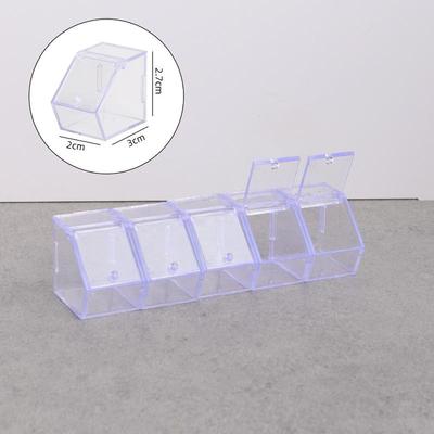 5Pcs Dollhouse Mini Transparent Storage Display Rack Model Dollhouse Supermarket Scene Decoration Toy Dolls House Accessories