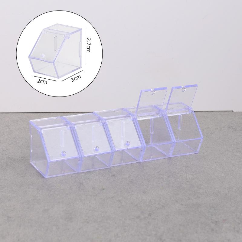 5Pcs Dollhouse Mini Transparent Storage Display Rack Model Dollhouse Supermarket Scene Decoration Toy Dolls House Accessories