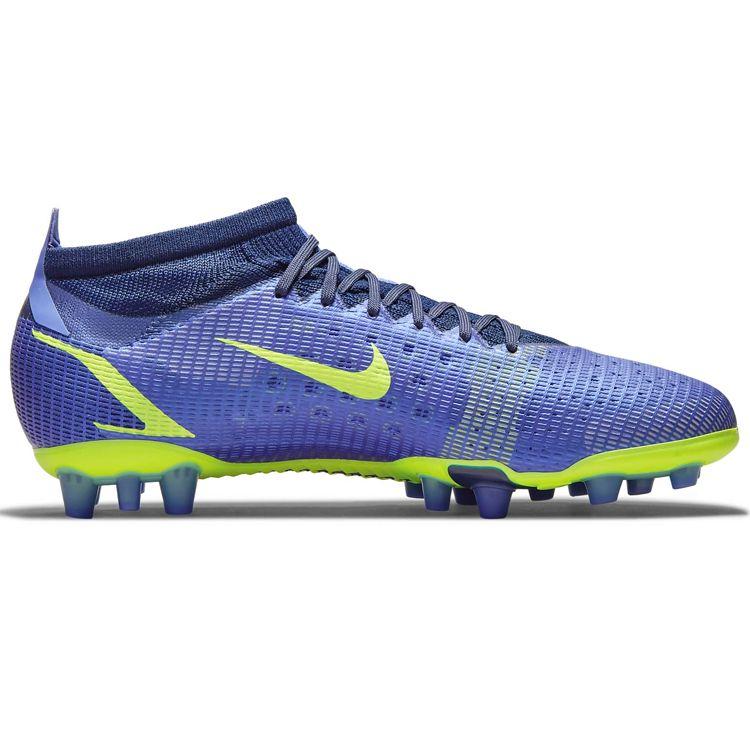 Nike Mercurial Vapor 14 Round Toe Lace-Up AG (Rubber Short Studs) Artificial Grass PU Leather Fitting Soccer Shoes Men Soccer Shoes Blue CV0990-574