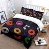 "Vintage Vinyl Record Decor Set" Multiple Sizes Kid's and Adults' Bedroom Exquisite 3PC Bedding Set Gift