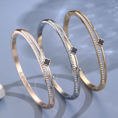 Senior Sense Of Personality Temperament Four-Leaf Clover Bracelet Luxury Style Simple Fashion Bracelet Bracelet Jewellery