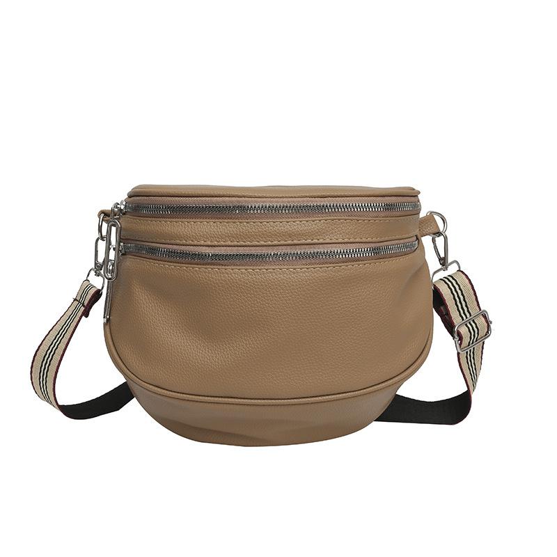 

Элегантные однотонные поясные сумки для женщин, роскошные поясные сумки на цепочке с застежкой-молнией, женская поясная сумка, женская сумка через плечо 24x9x20cm дубильная кора